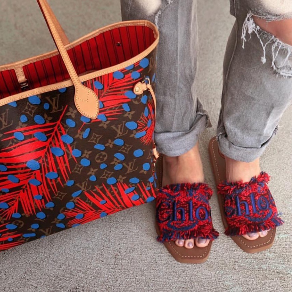 Chloe logo slides western size 38